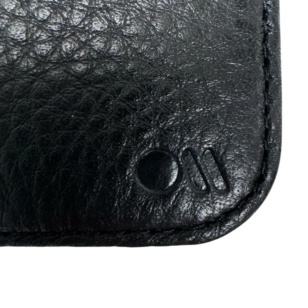Samsung Galaxy S22+ Black Pebbled Leather Wallet Folio by Case-Mate